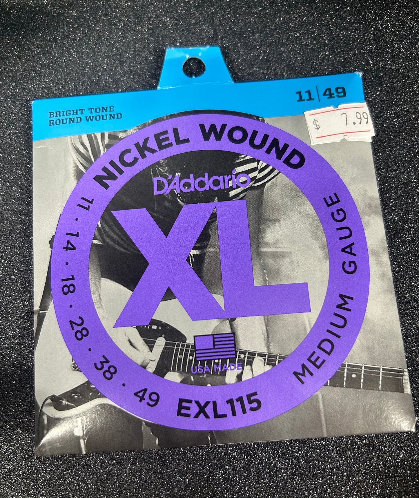 D'Addario Electric Guitar Strings, XL Nickel, EXL115, Medium Gauge 11-49