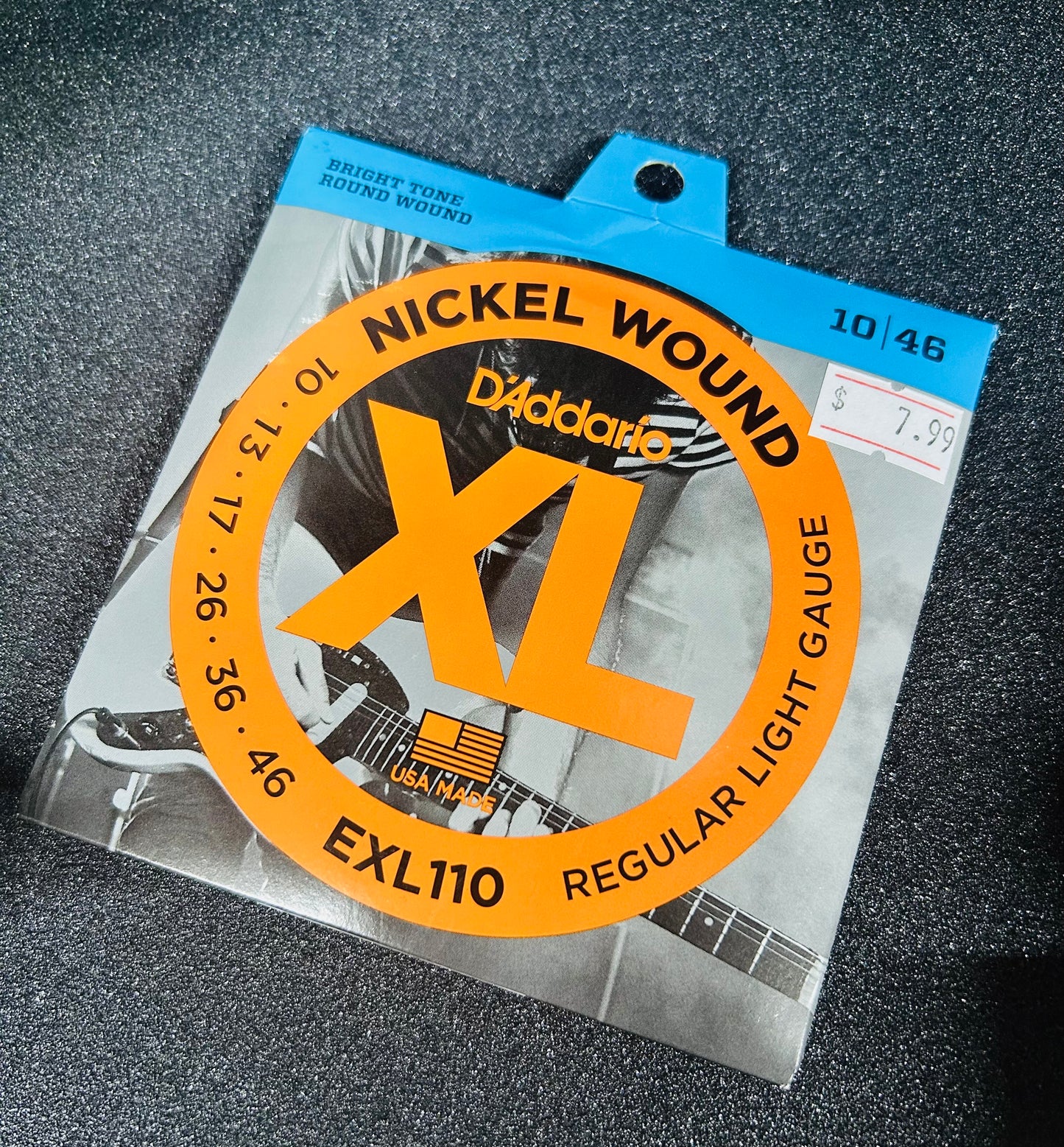 D'Addario Electric XL Nickel, EXL110, Regular Light Gauge 10-46,