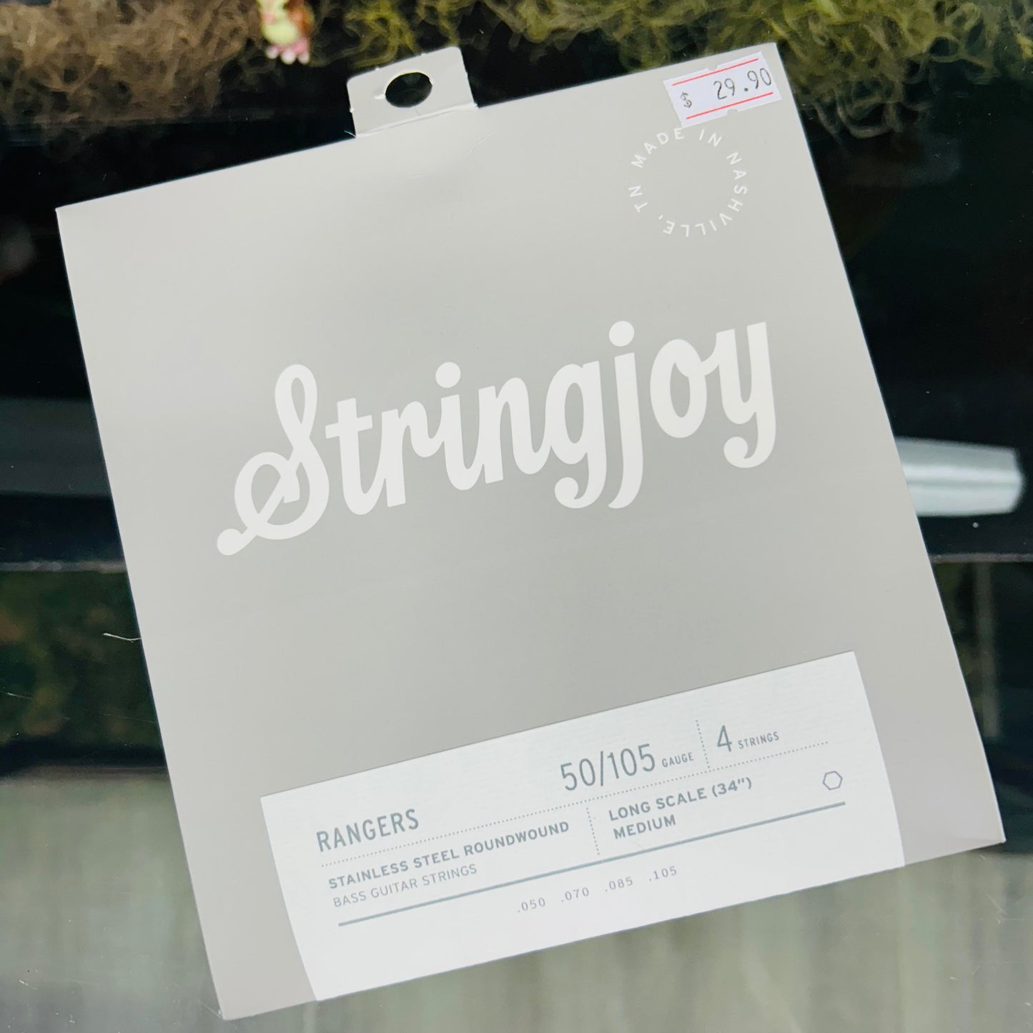 Stringjoy 50-105 Long Scale 4 String Medium Gauge Rangers - Stainless Steel Bass Guitar Strings