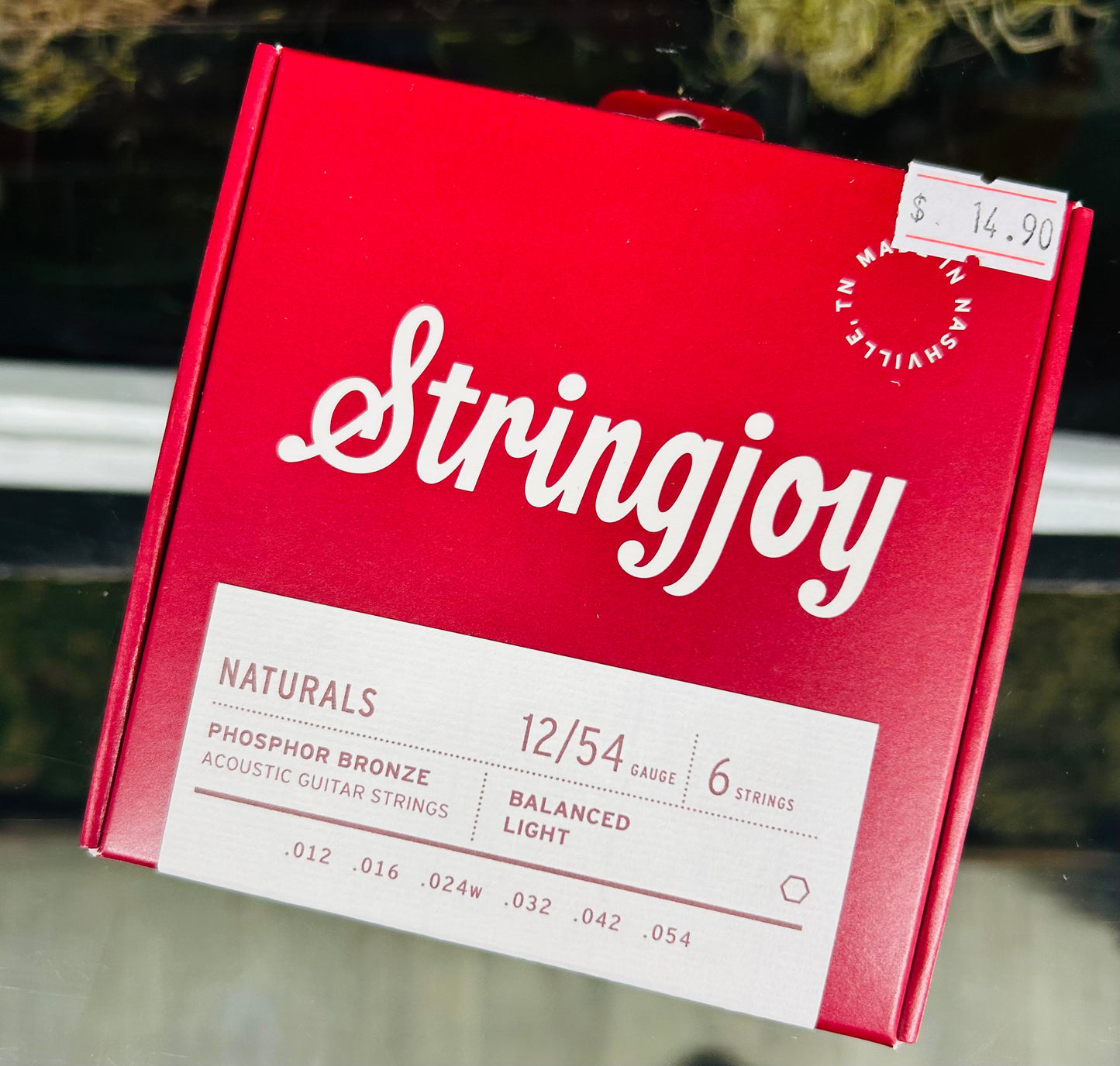 Stringjoy 12-54 Light Gauge Naturals - Phosphor Bronze Acoustic Guitar Strings