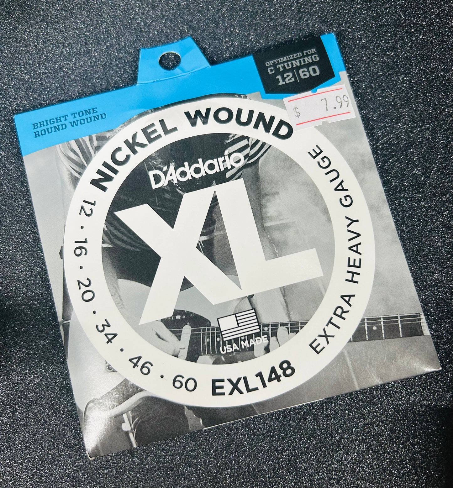 D'Addario Guitar Strings - XL Nickel Electric Guitar Strings - EXL148 - 12-60 Extra Heavy