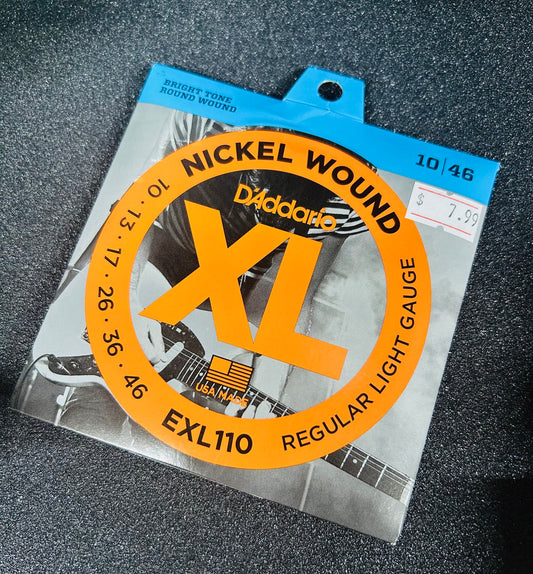 D'Addario Electric XL Nickel, EXL110, Regular Light Gauge 10-46,